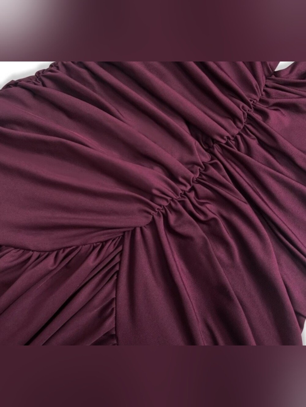Burgundy Plum Sleeveless V Neck Backless Maxi Dress - NWOT - Picture 6 of 7